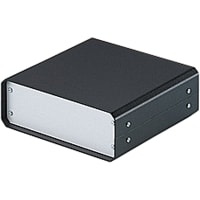 OKW Enclosures Enclosure, Clamshell, Desktop, Aluminum, Black, 7.283x7.087x2.559 In, Unicase Series