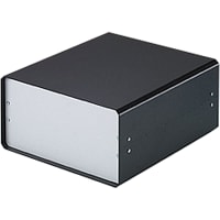 OKW Enclosures Enclosure, Clamshell, Desktop, Aluminum, Black, 11.811x10.276x5.295 In, UnicaseSeries