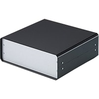 OKW Enclosures Enclosure, Clamshell, Desktop, Aluminum, Black, 10.236x9.843x3.543 In, Unicase Series