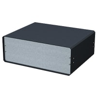 OKW Enclosures Enclosure, Clamshell, Desktop, Aluminum, Black, 14.449x11.811x5.295 In, UnicaseSeries