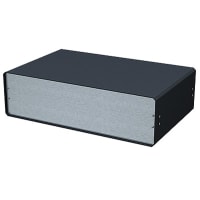 OKW Enclosures Enclosure, Clamshell, Desktop, Aluminum, Black, 18.661x11.811x5.295 In, UnicaseSeries