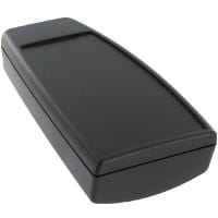 OKW Enclosures Enclosure, Art, Handheld, ABS, UL94HB, Black, 3.78x1.85x0.945In, IP41, Smart-CaseSeries