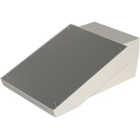 OKW Enclosures Enclosure, Sloped, Desktop, ABS, OffWhite, 10.709x6.614x3.976In, DatecSeries