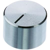 OKW Enclosures OKW ALUM Potentiometer Knob, Body: Chrome, Dia.32.8mm w/ Black Indicator, 6mm Shaft