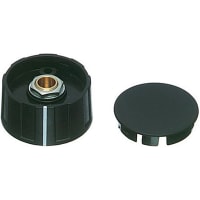 OKW Enclosures OKW Collet Knob, Body: Black, Dia. 31mm, 6mm Shaft