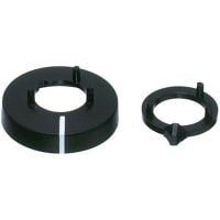 OKW Enclosures OKW Collet Knob Nut Cover, Body: Black with a White Indicator