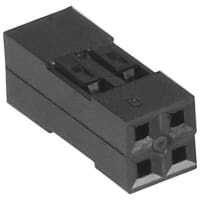 Amphenol FCI (Amphenol CS) Connector crimp-to-wire housing double row 2.54mm(.100)cont centers 4 position