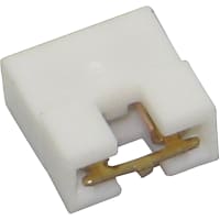 Amphenol FCI (Amphenol CS) Connector 1x2 Low Profile Jumper Assembly Gold Plated Cont White Polyester Body