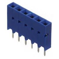 Amphenol FCI (Amphenol CS) Conn Rect PCBSocket 6Cnts ThruMount 2.54mmSpng DUBOX Vert SingleRow