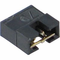 Amphenol FCI (Amphenol CS) Connector 1x2 low profile jumper assembly gold plated cont polyester body