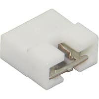 Amphenol FCI (Amphenol CS) Connector 1x2 Low Profile Jumper Assembly Tin Plated Cont White Polyester Body