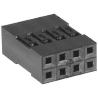 Amphenol FCI (Amphenol CS) Connector crimp-to-wire housing double row 2.54mm(.100)cont centers 8 position