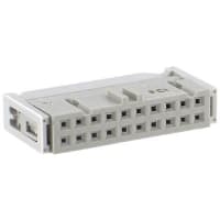 Amphenol FCI (Amphenol CS) Connector idc receptacle(female) central&dual polarized 20 contact gold grey