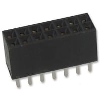 Amphenol FCI (Amphenol CS) Conn; Rect; Recept; 14 Pos; PCB Mnt; Thru-Mnt; Top; 2-Row; Bergcon PV, DUBOX