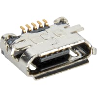 Amphenol FCI (Amphenol CS) Conn Data USB TypeB Socket 5Cnts RightAngle Micro SMT