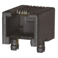 Amphenol FCI (Amphenol CS) FCI Straight, Cat3 RJ45 Connector Socket, Horizontal, Through Hole