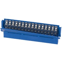 Amphenol FCI (Amphenol CS) Conn;Rect;BrdtoCbl;CblRECP;16Cnts;Clincher;Blue;1Row;0.33mmCblDia