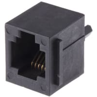 Amphenol FCI (Amphenol CS) Conn;Data;Modular;Jack;RJ25;UnshldDiamond;ThruHole;69254Series;Cat3;6Cnts;1Port;