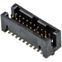 Amphenol FCI (Amphenol CS) Conn; Rect; Header; PCB; Shrouded; Surface Mnt; Vert;20 Pos;Locator Mnt;Rib-Cage