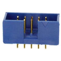 Amphenol FCI (Amphenol CS) Conn; Rect; Header; 2.54mm Pitch; 10 Pos; 2-Row; Vert; Gold (30) Plate; Quickie