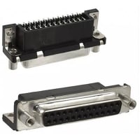 Amphenol FCI (Amphenol CS) Conn; D-Sub; Socket; Signal; 25 Pos; Rt Angle; Solder; 200 Cycles, Delta D