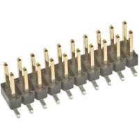 Amphenol FCI (Amphenol CS) FCI 95278 Series, 2.54mm Pitch 8 Way 2 Row Straight PCB Header, Solder Term, 3A