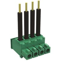 Amphenol FCI (Amphenol CS) FCI Trm Blk, 2Way/Pole, Screw Down Terminals, 28 to 16AWG Cable Mount, Nylon, 300V