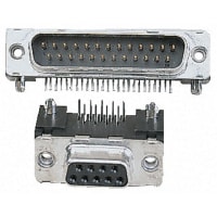 Amphenol FCI (Amphenol CS) FCI Delta D Series, 15 Way Right Angle Mount PCB D-sub Conn Plug, 2.74mm Pitch