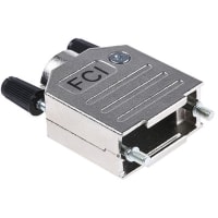 Amphenol FCI (Amphenol CS) FCI Zinc Alloy D-sub Connector Backshell, 9 Way, Strain Relief