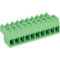 Amphenol FCI (Amphenol CS) Conn; Terminal Block; Pluggable; Plug; Contact Up Side; 3.81 mm Pitch; 10 Pos.