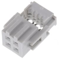 Amphenol FCI (Amphenol CS) FCI 71600 Series, Right Angle Cable Mount IDC Conn Socket, 4Way, 2 Row, 2.54mm Pitch