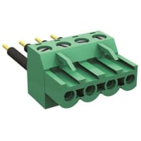 Amphenol FCI (Amphenol CS) FCI Trm Blk, 6Way/Pole, Screw Down Terminals, 24 to 12AWG Cable Mount, Nylon, 300V