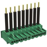 Amphenol FCI (Amphenol CS) FCI Trm Blk, 6Way/Pole, Screw Down Terminals, 24 to 12AWG Cable Mount, Nylon, 300V