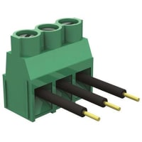 Amphenol FCI (Amphenol CS) FCI Trm Blk, 2Way/Pole, Solder Terminals, 24 to 10AWG Through Hole, Nylon, 300V