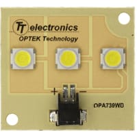 Optek (TT Electronics) LED, Module, 3 LED, White, Rectangle, 350mA, 10.8V, 1.5", 1.375", 0.3"