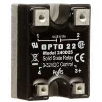 Opto 22 Solid State Relay, 32 VDC, SPST-NO, 25A/240V, DC Switching, DC Series