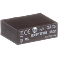 Opto 22 Module, Digital, 12 to 140 VAC, 12 mA @ 5 VDC, 5 mA (RMS) (Off-State) @ 60 Hz