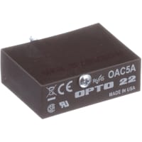 Opto 22 Module, Digital, 24 to 280 VAC, 12 mA @ 5 VDC, 100 Megohms (Min.) @ 500 VDC