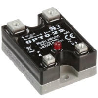 Opto 22 Relay, SSR, Power, Cur-Rtg 10A, Vol-Rtg 240AC, Panel Mnt, CSA, CE, AC Series