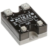 Opto 22 Relay, SSR, Power, Cur-Rtg 45A, Vol-Rtg 480AC, Panel Mnt, UL, CSA, CE, DC Series