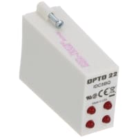 Opto 22 Module, DC Input, 50 mA, 4 to 16 VDC, 45 mA (Max.), 5 VDC, 0.05 ms, 0.01 ms