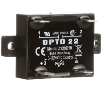 Opto 22 Solid State Relay, 32 VDC, SPST-NO, 10A/120VAC, DC Switching, Z Series