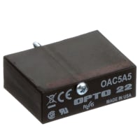 Opto 22 Module, Digital, 24 to 280 VAC, 12 mA @ 5 VDC, 5 mA (RMS) (Off-State) @ 60 Hz