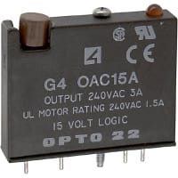 Opto 22 Module, Output, Digital, 12 to 280, Sup-V 15VDC, 15mA Cur-In, G4 Series Series, 1