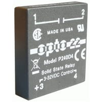 Opto 22 Relay;SSR;Control;Cur-Rtg 4A;Ctrl-V 240AC;P Series