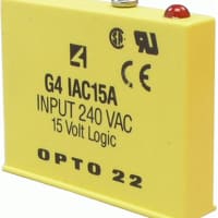 Opto 22 Module, Input, Digital, 180 to 280, Sup-V 15VDC, 15mA Cur-In, G4 Series Series, 4000V