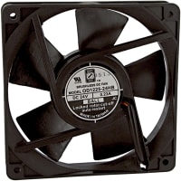 Orion Fans DC Fan, Square, 24V, 0.23A, 120x120x25mm, 89CFM, 5W, 39dBA, 2200RPM, Wire Leads