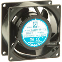 Orion Fans AC Fan, 115V, 50/60Hz, 80x80x38mm, 31 CFM, 12 W, 29 dB, Terminals