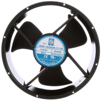 Orion Fans AC Fan, 115V, 50/60Hz, 254x89mm, Round, 700CFM, 70W, 54dBA, 2200RPM, Terminals