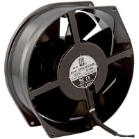 Orion Fans AC Fan, 230V, 172x55mm, Round, 241CFM, 31W, 66dBA, 3400RPM, Wire Leads